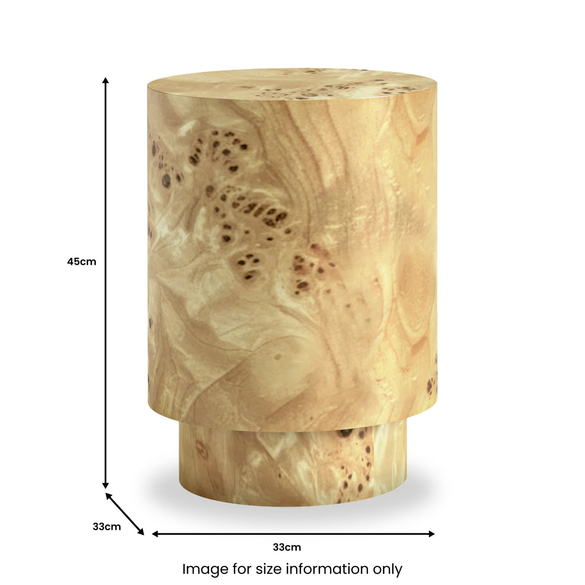 Calder Light Burl Side Table