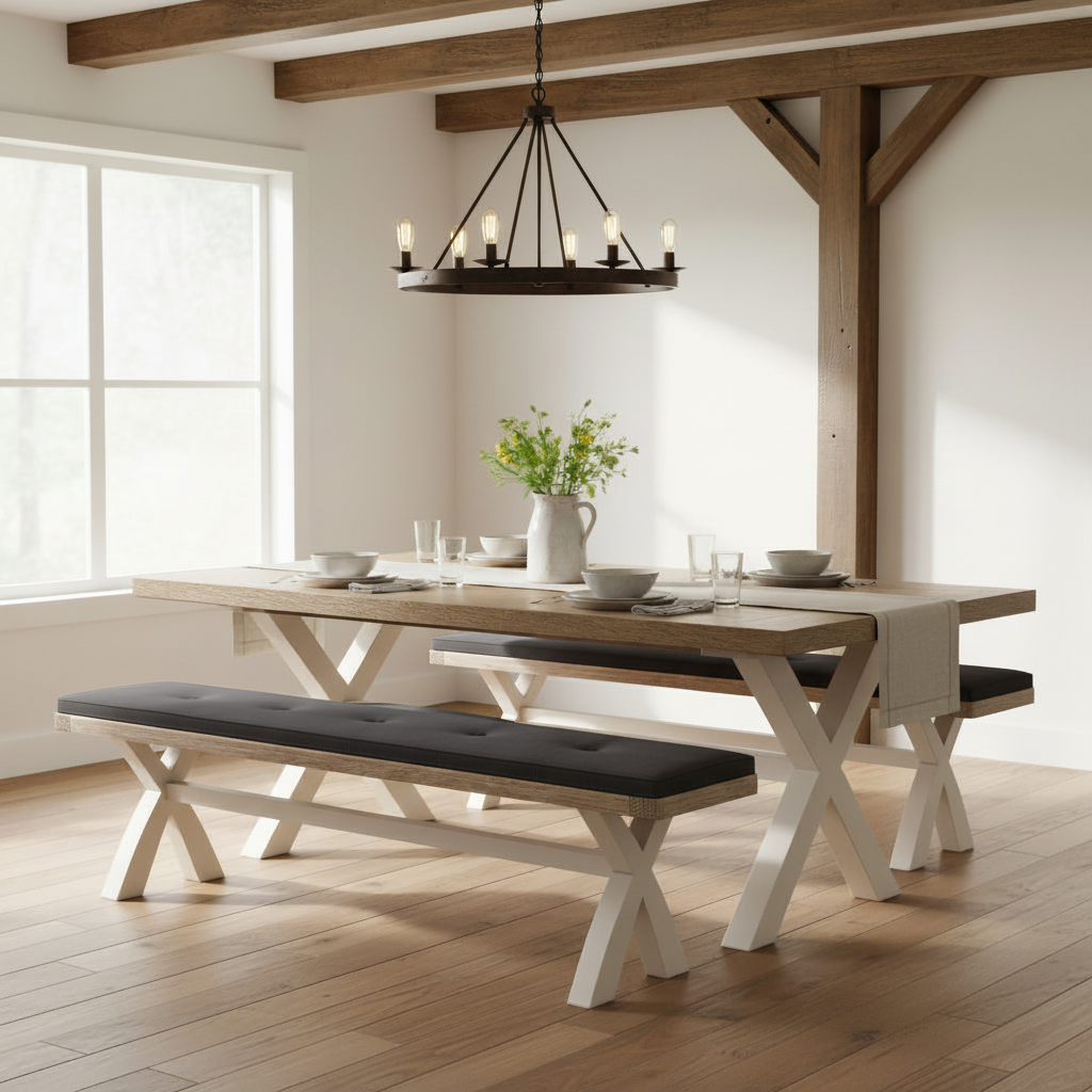 Belmont Cross Leg Dining Bench