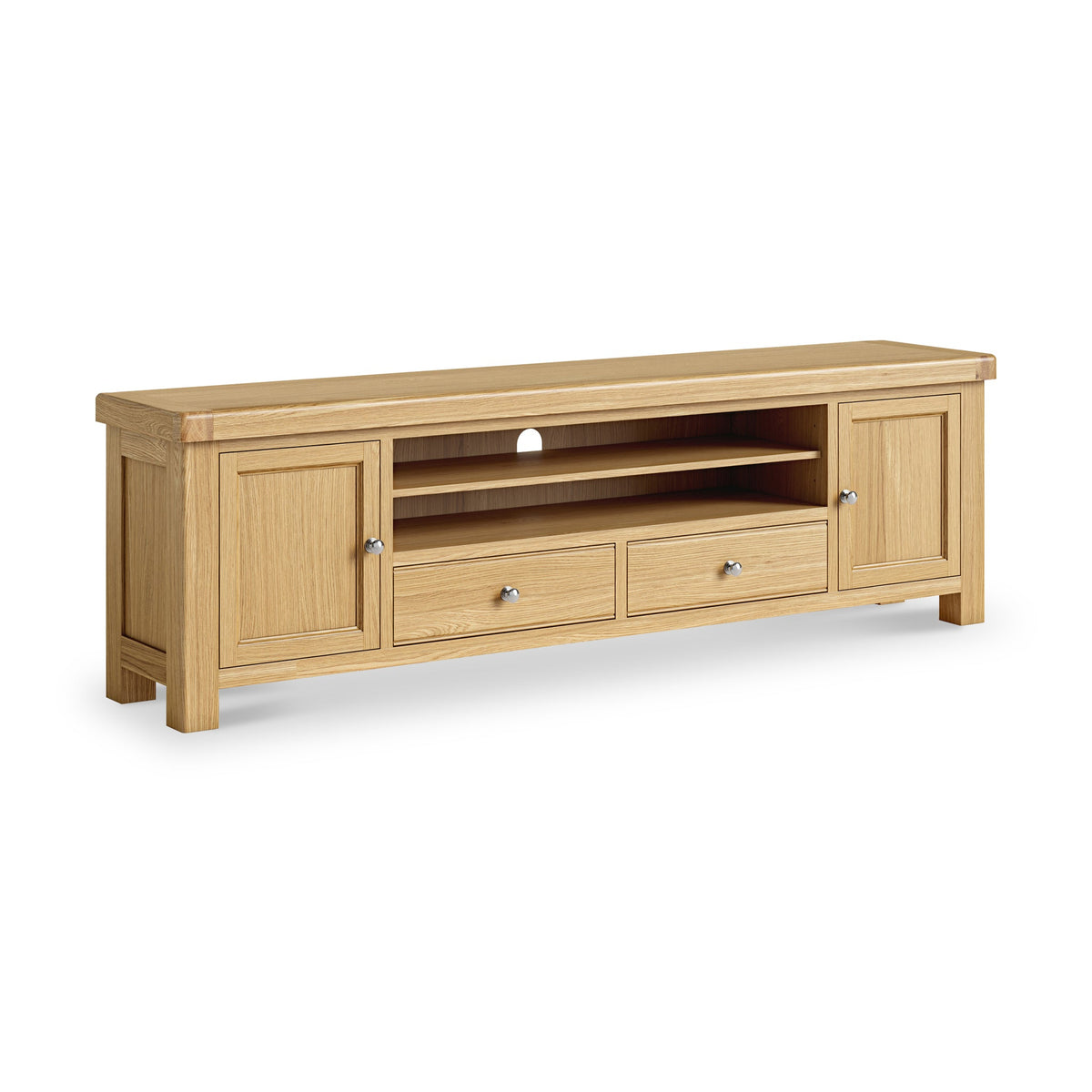 Portland Oak 218cm Wide TV Unit