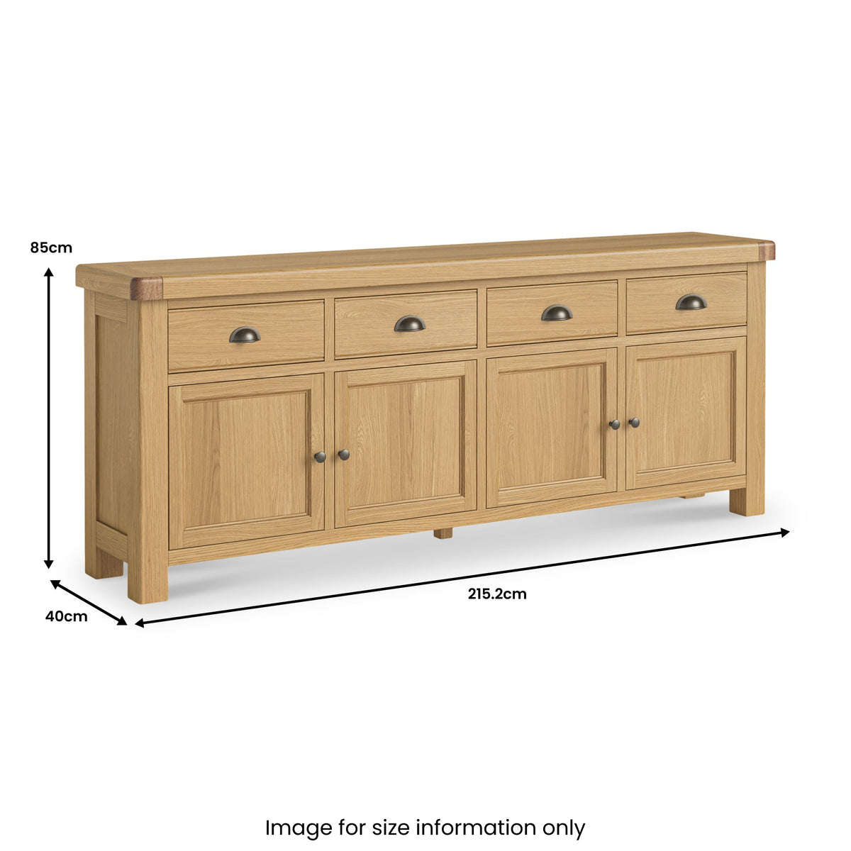 Portland Oak Extra Large Sideboard