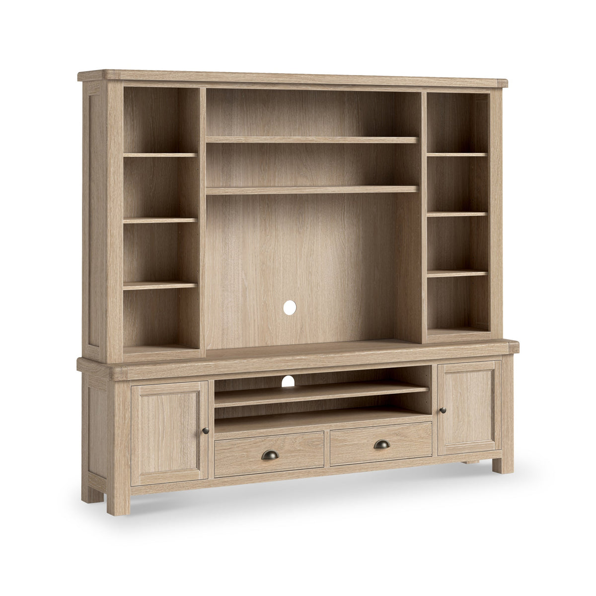 Portland Washed Oak TV & Media Storage Unit