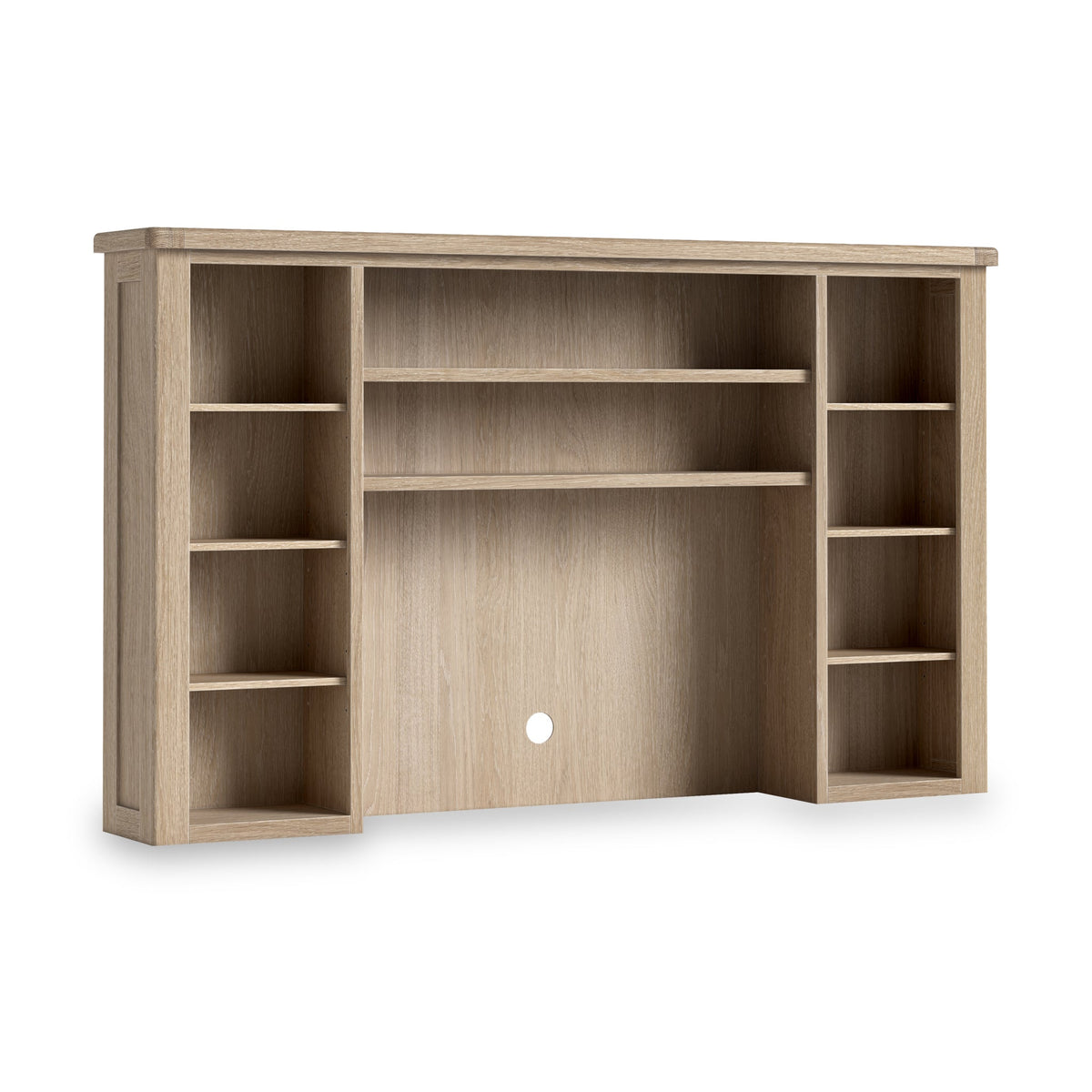 Portland Washed Oak Wall Media Storage Unit