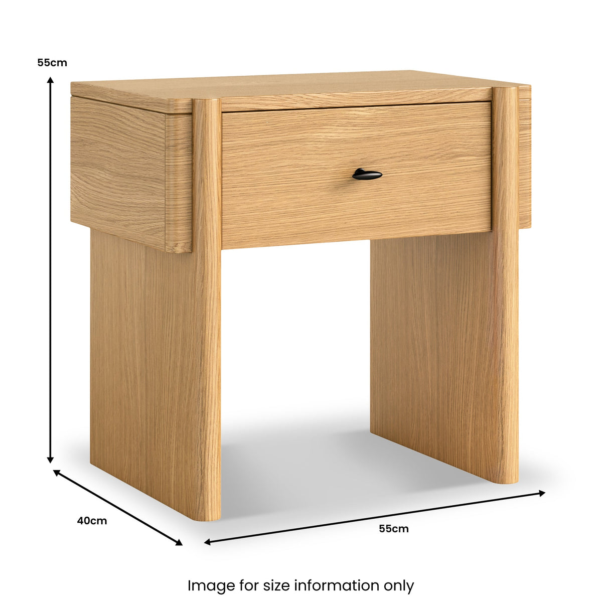 Arden Oak Bedside Table