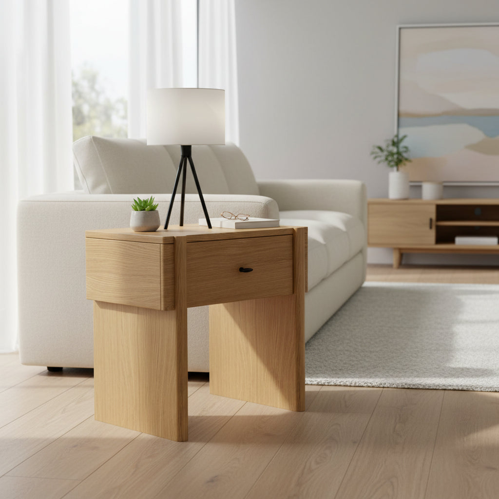 Arden Oak Bedside Table
