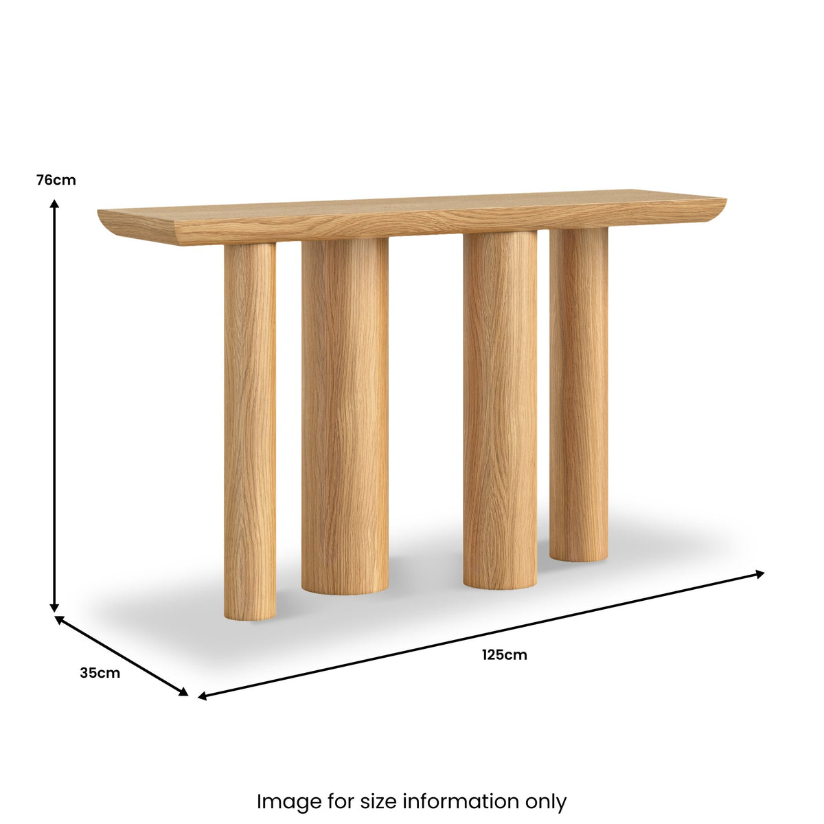Arden Oak 125cm Console Table
