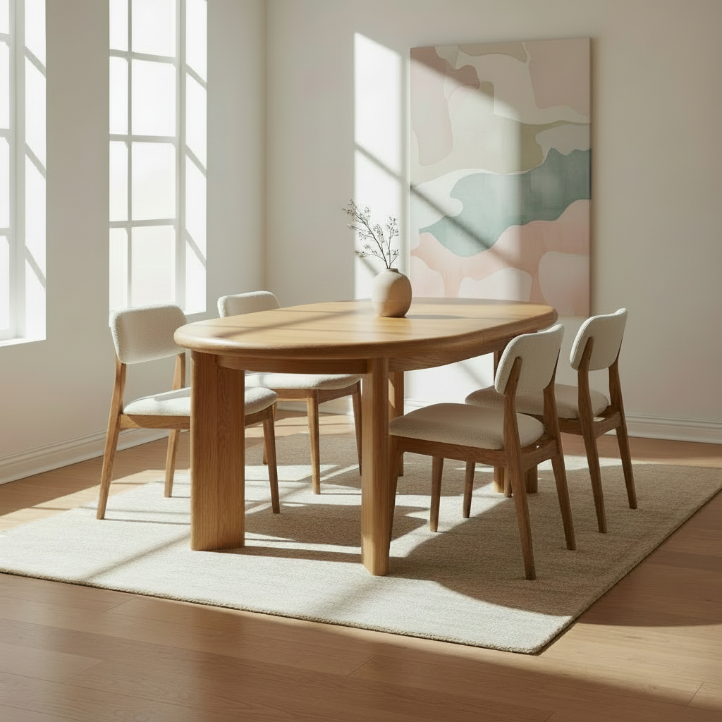 Arden Oak 120-170cm Oval Extendable Dining Table