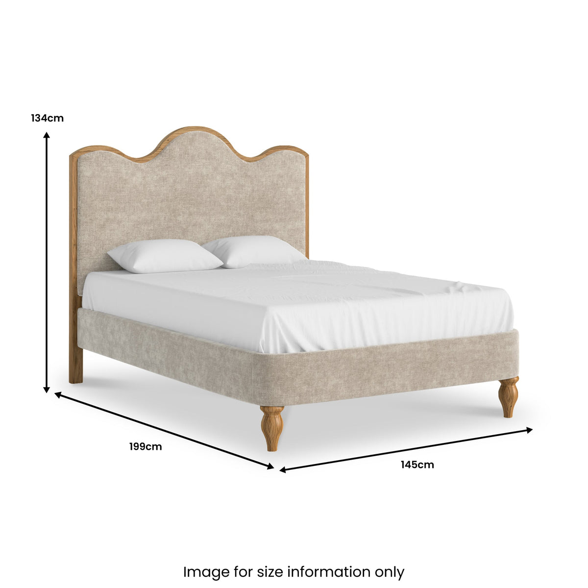 Alderley Oak Upholstered Bed Frame