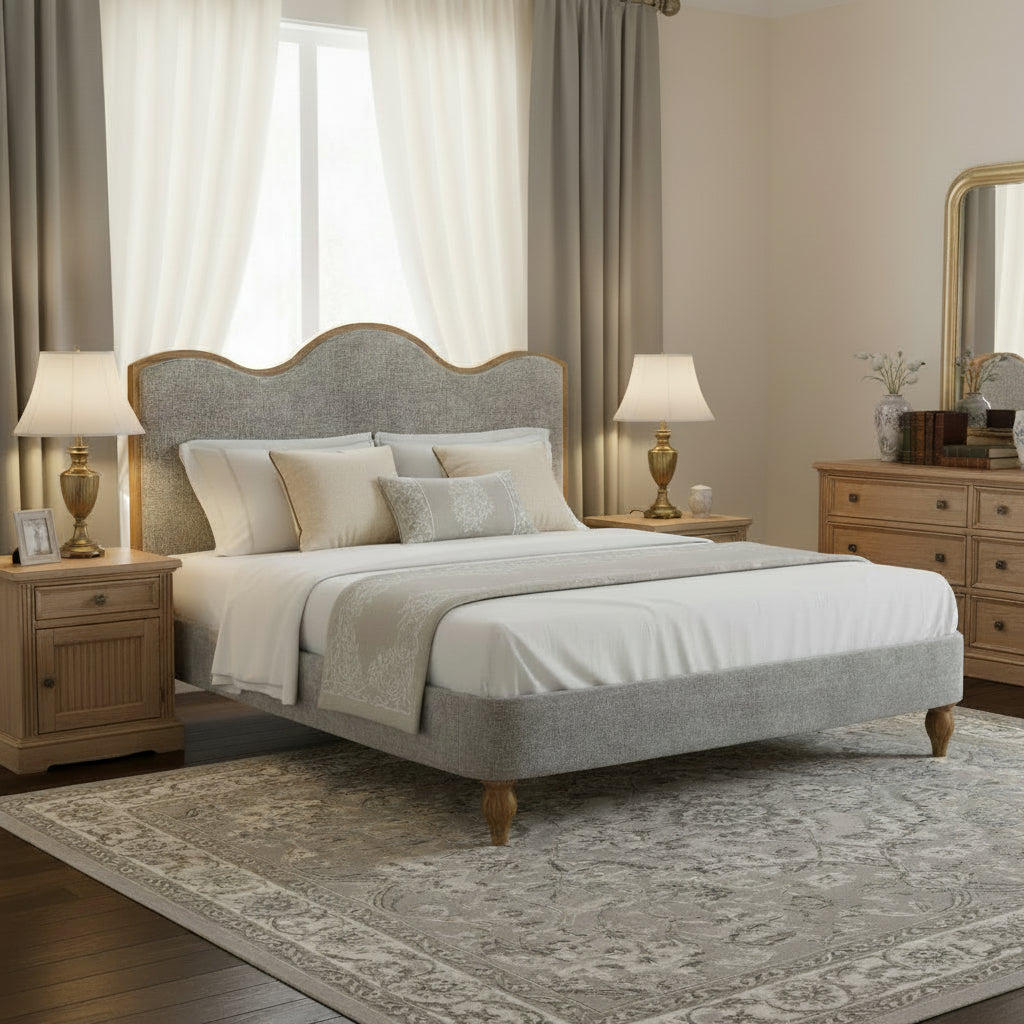 Alderley Oak Upholstered Bed Frame