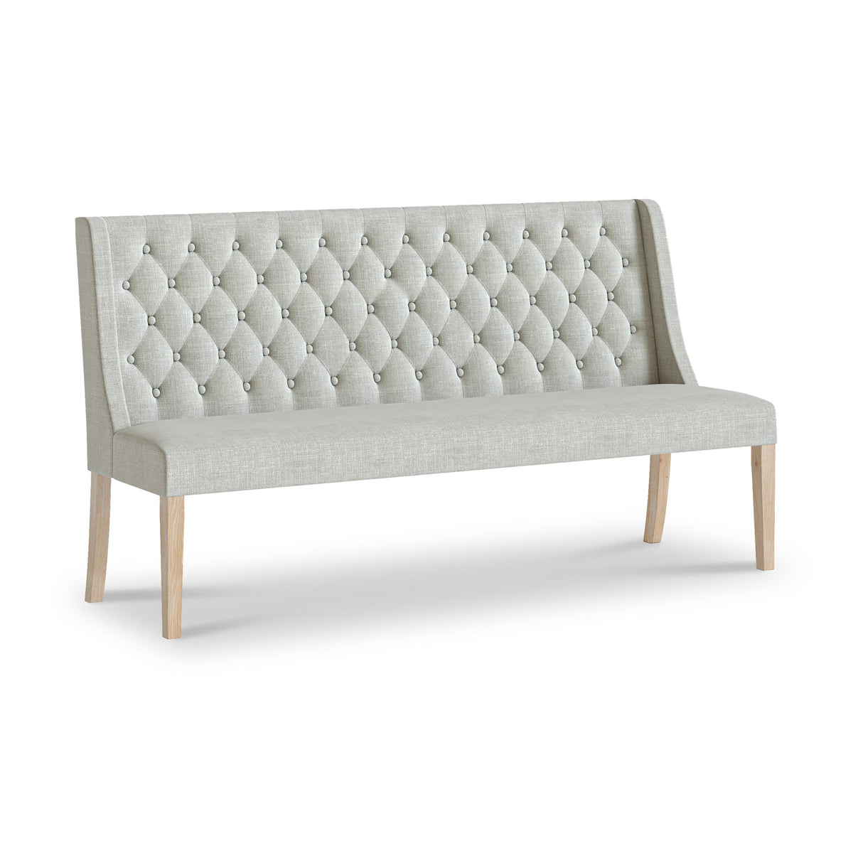 Portland Washed Oak Button Back Dining Sofa