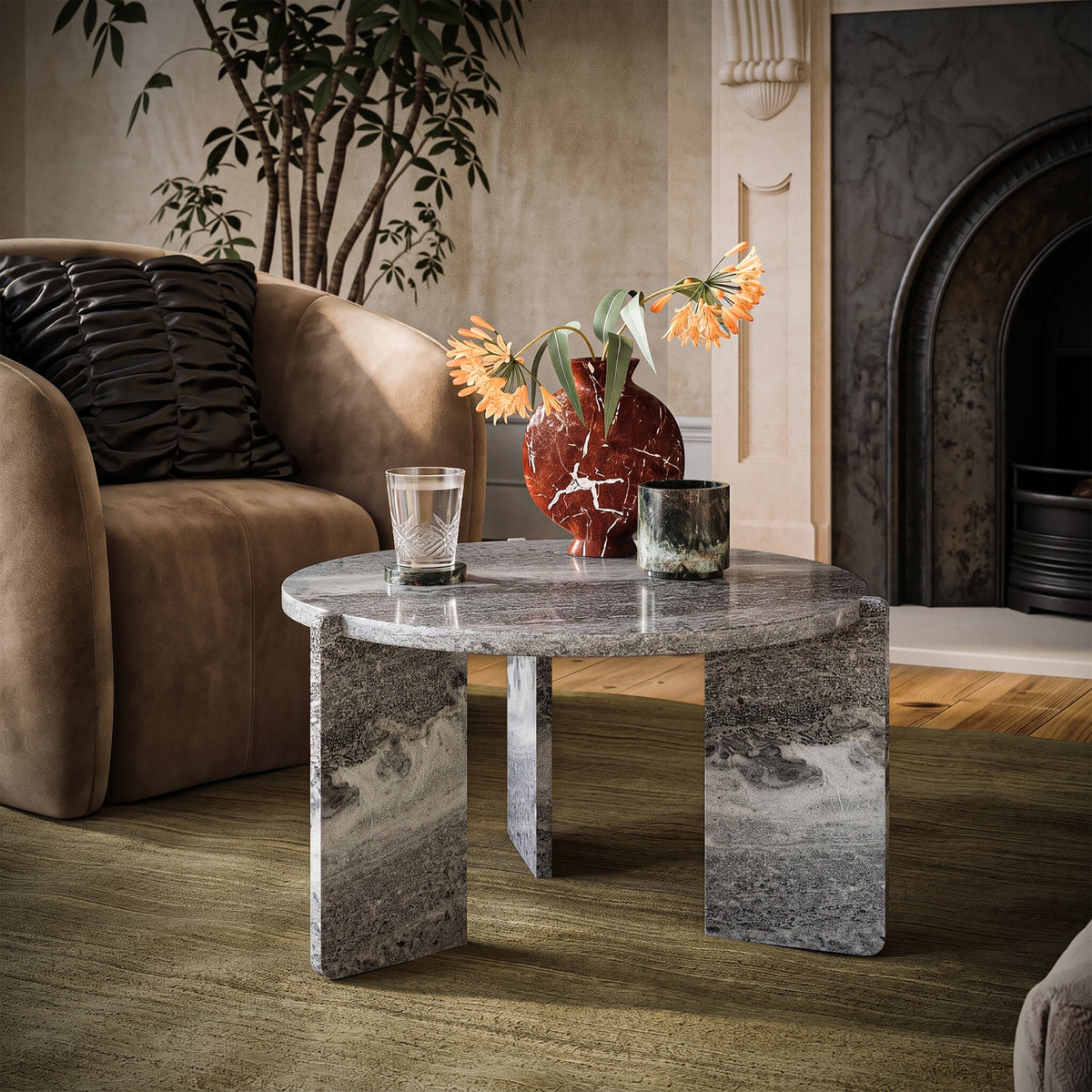 Langham Marble Small Round Coffee Table