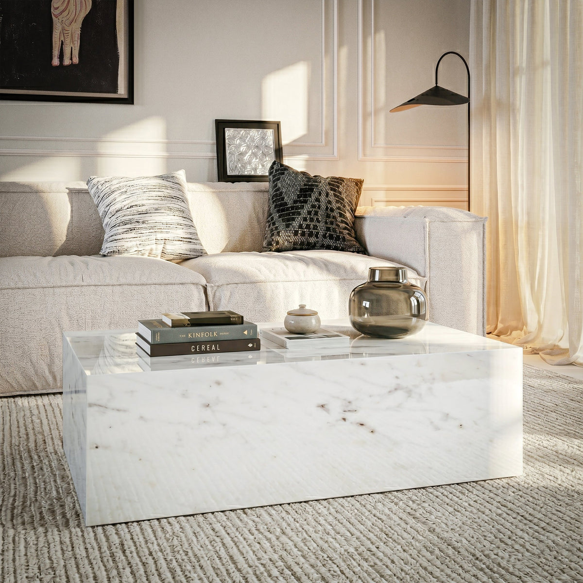 Langham Marble Rectangular Coffee Table