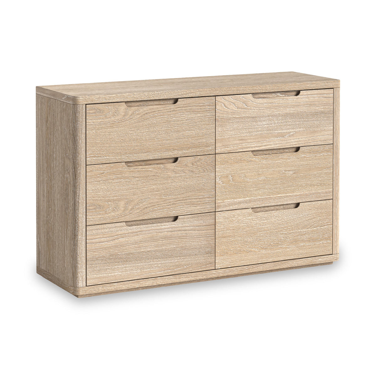 Mylor Washed Oak 6 Drawer Chest