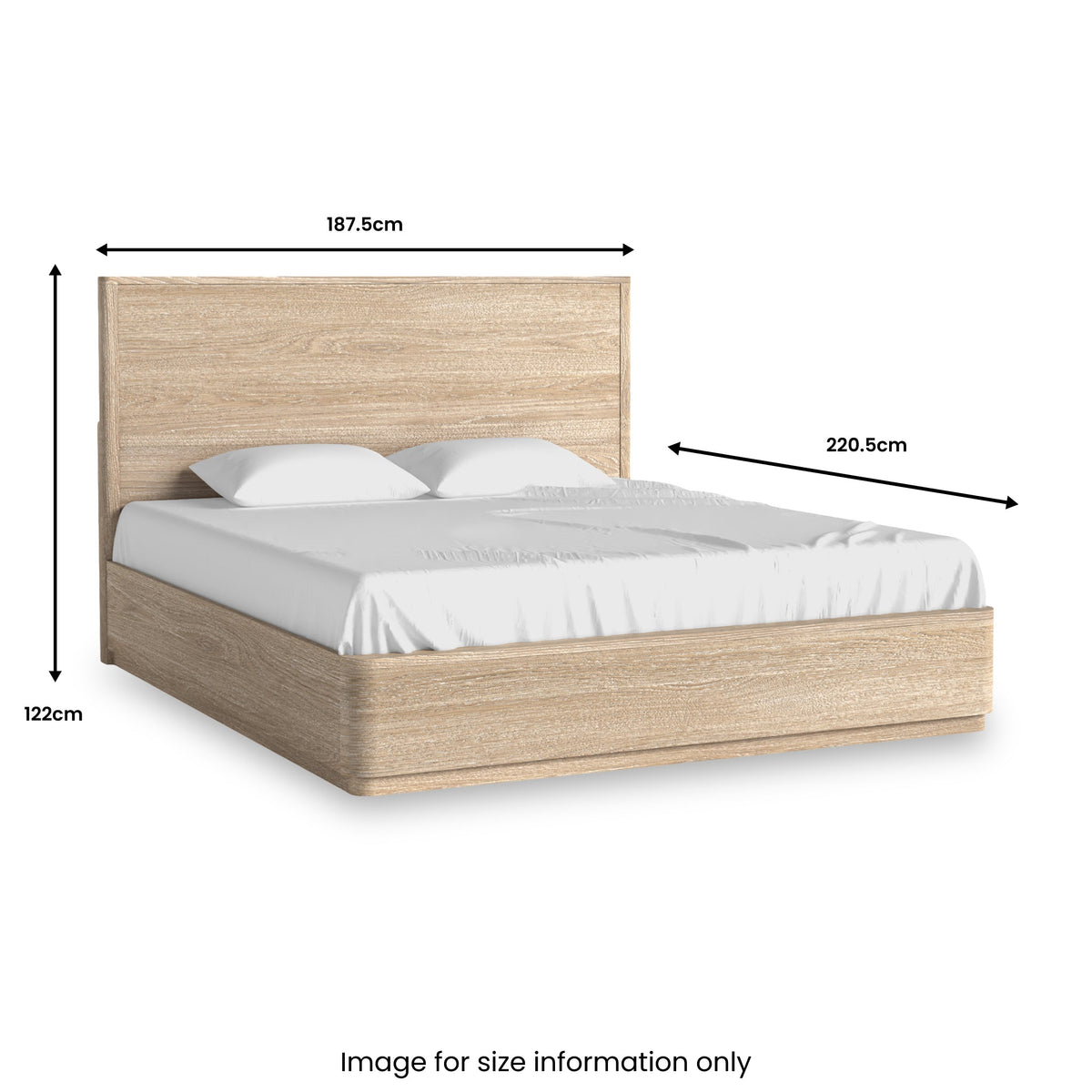 Mylor Washed Oak Bed Frame
