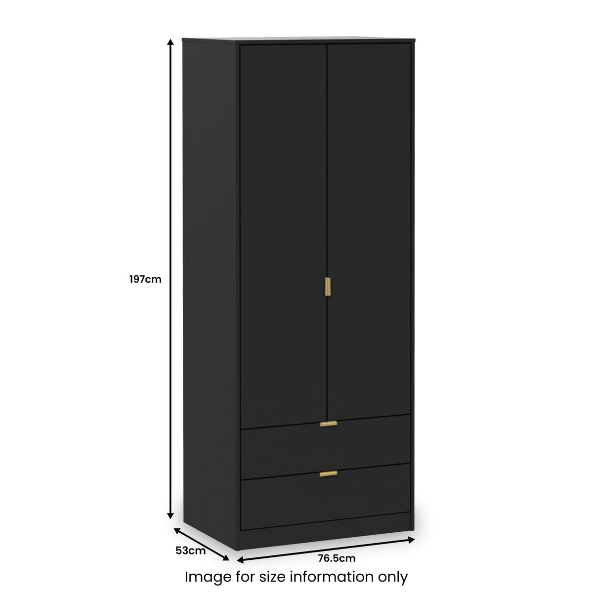 Hudson 2 Door 2 Drawer Wardrobe