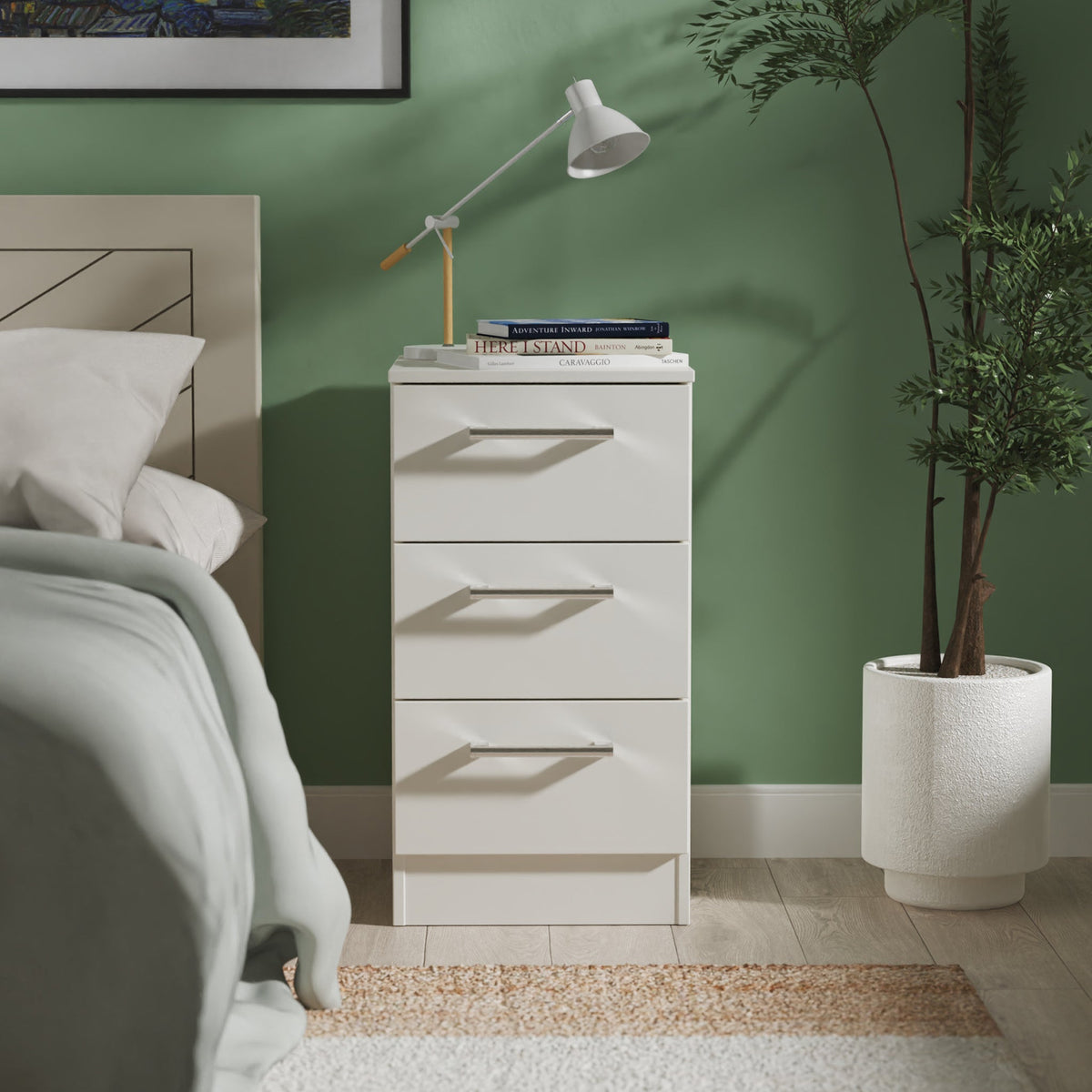 Hadley 3 Drawer Bedside Table