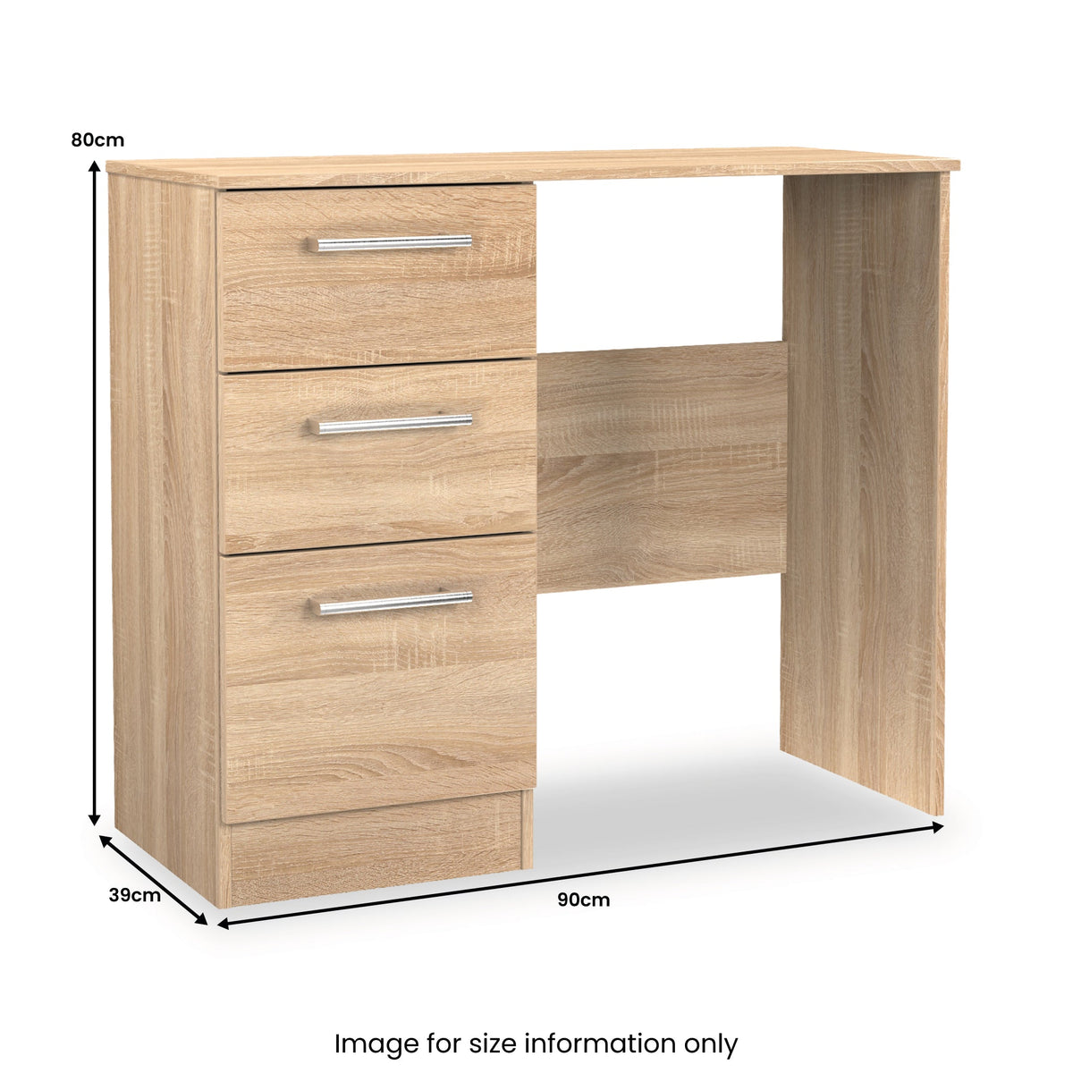 Hadley 3 Drawer Dressing Table