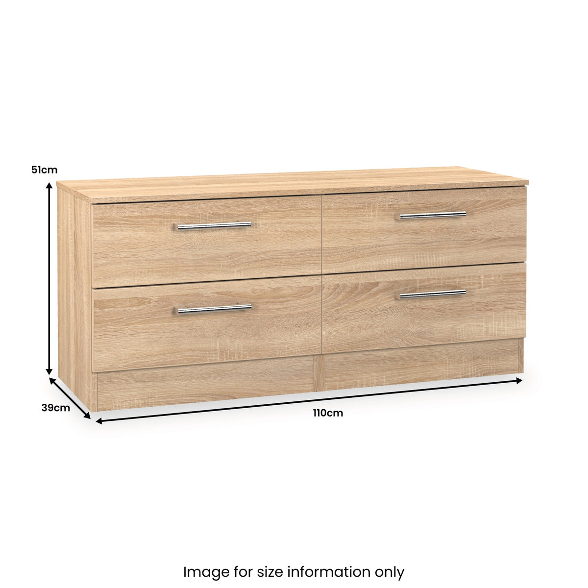 Hadley 4 Drawer Low Storage Unit