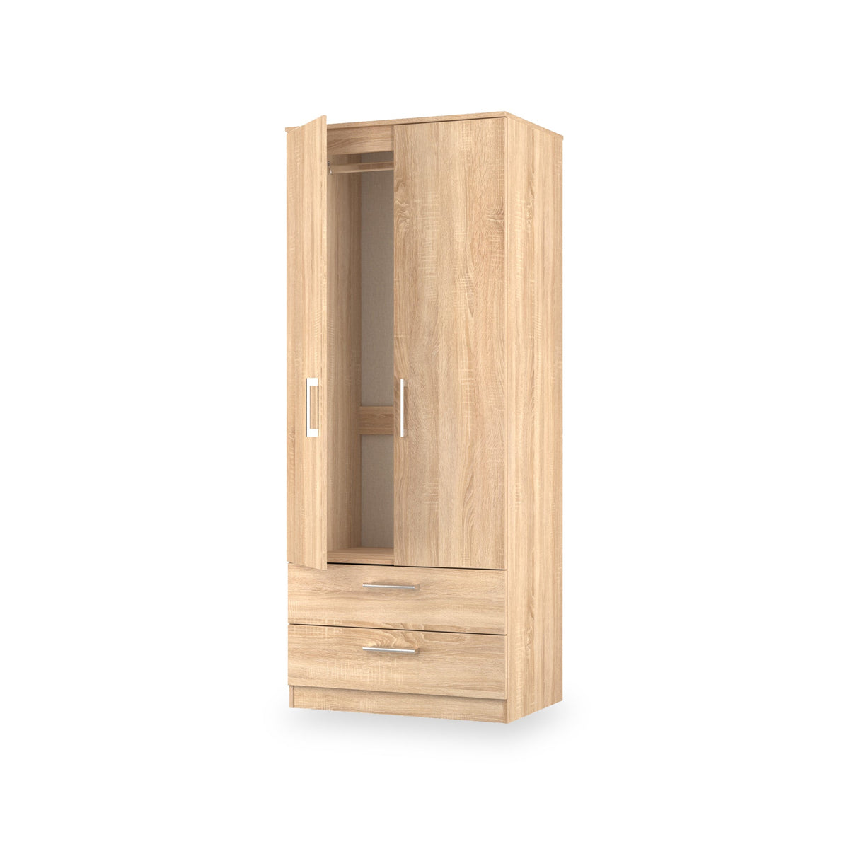 Hadley Double Wardrobe With 2 Drawers