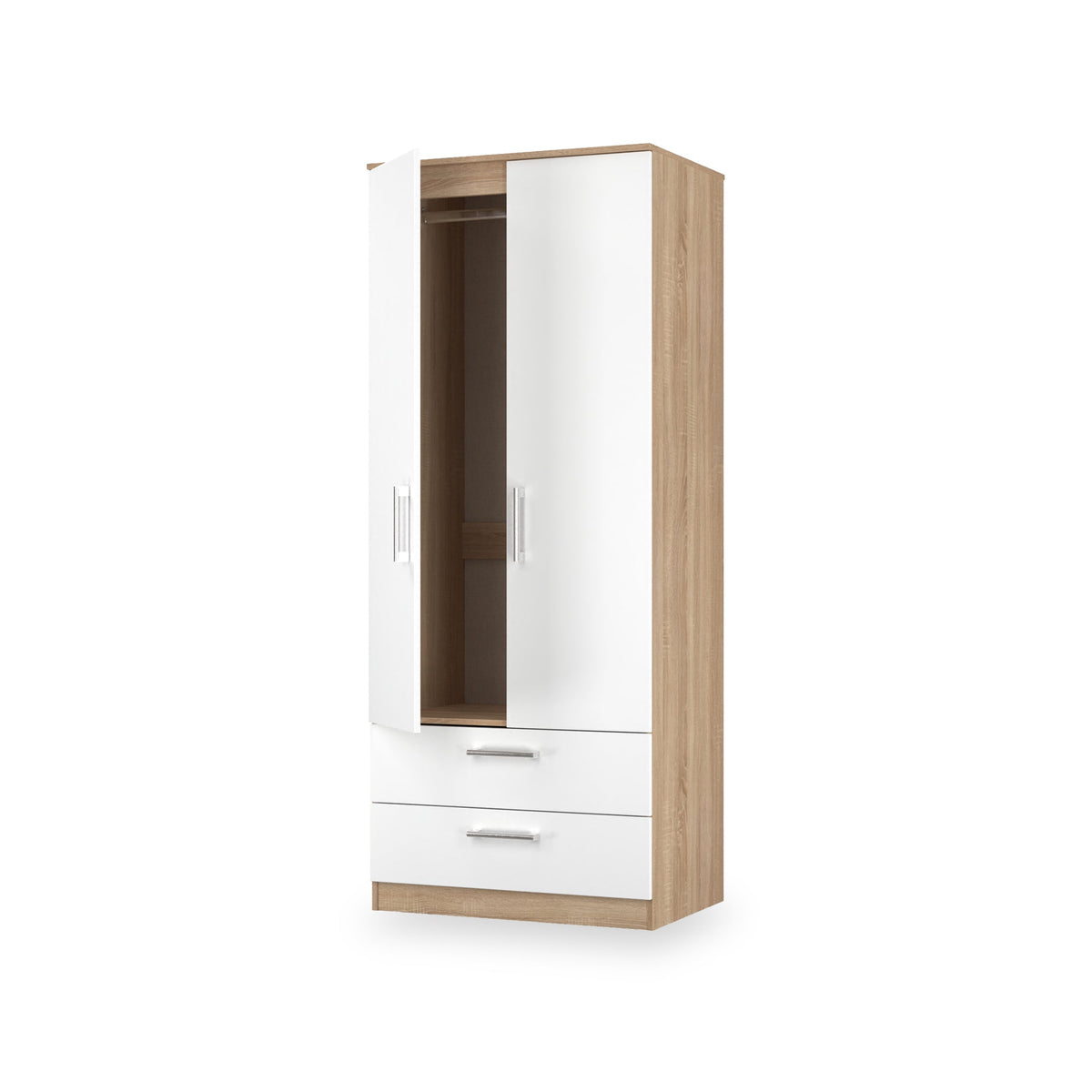 Hadley Double Wardrobe With 2 Drawers