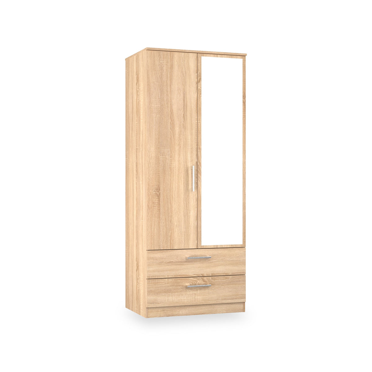 Hadley Mirrored Double Wardrobe with Drawers