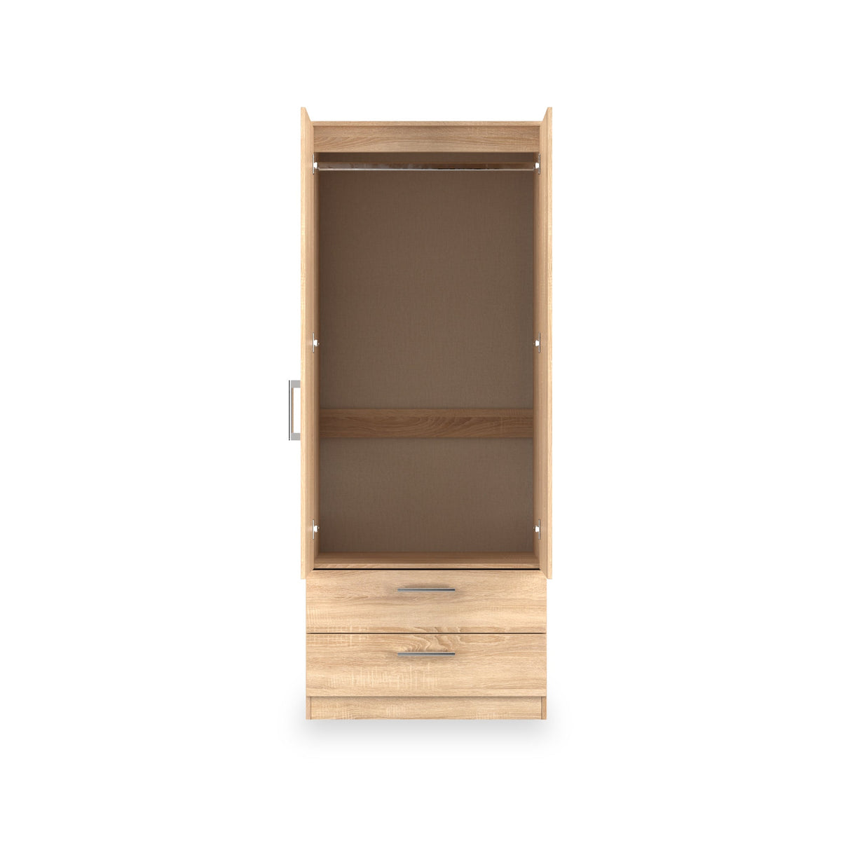 Hadley Mirrored Double Wardrobe with Drawers