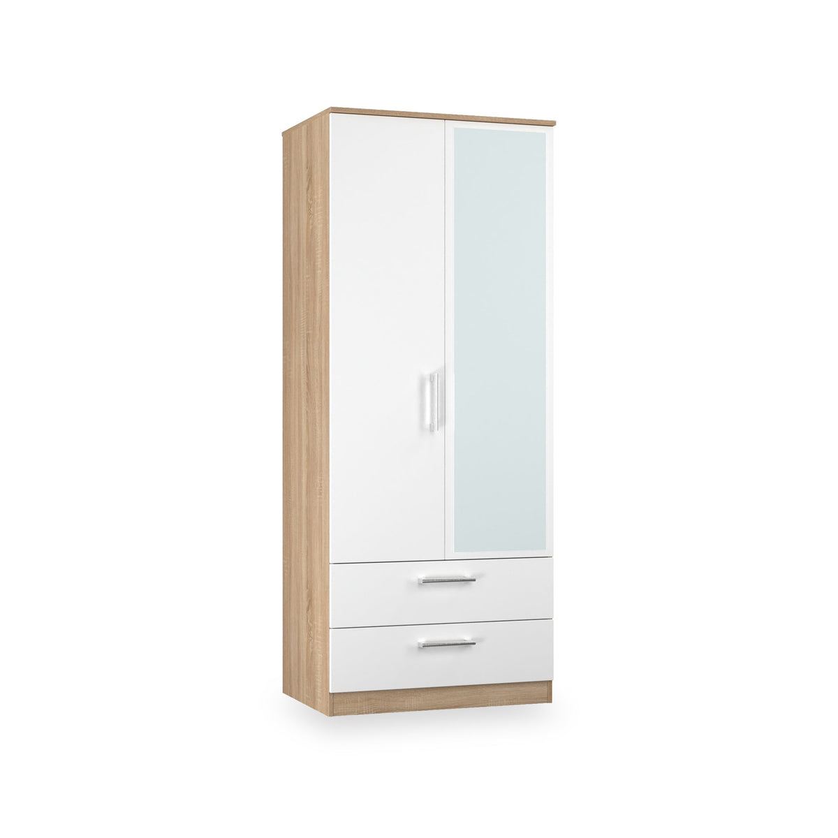 Hadley Mirrored Double Wardrobe with Drawers