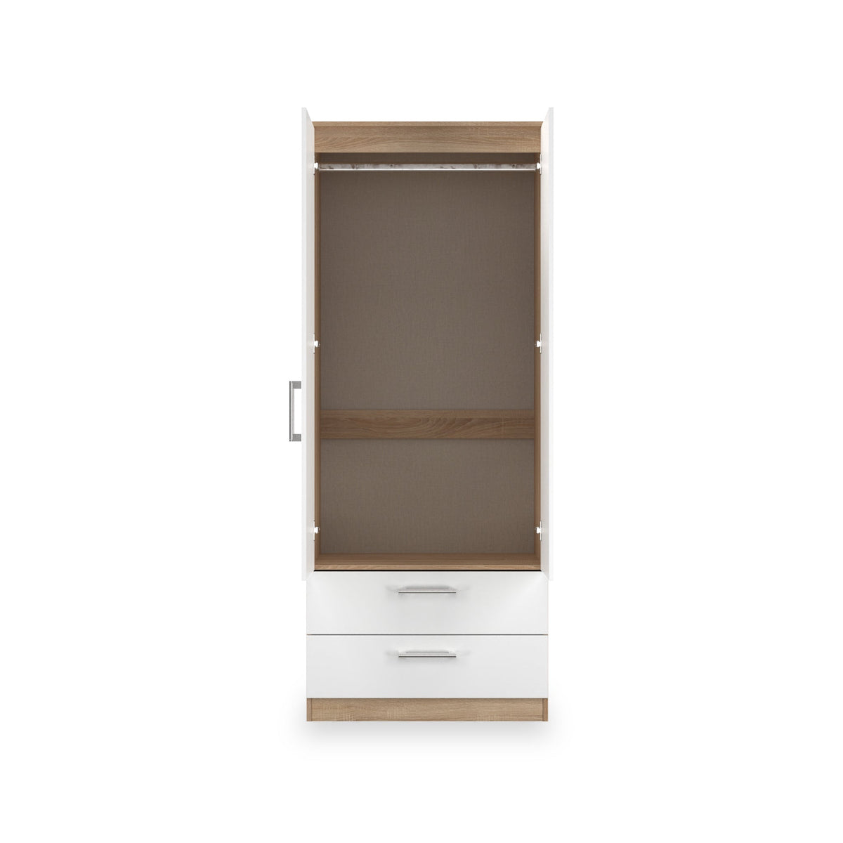 Hadley Mirrored Double Wardrobe with Drawers