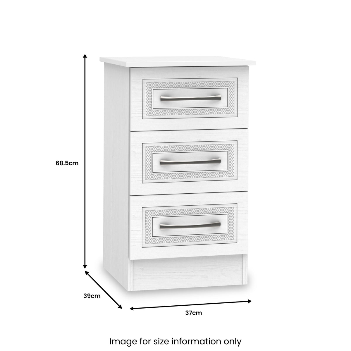 Killgarth 3 Drawer Bedside Table