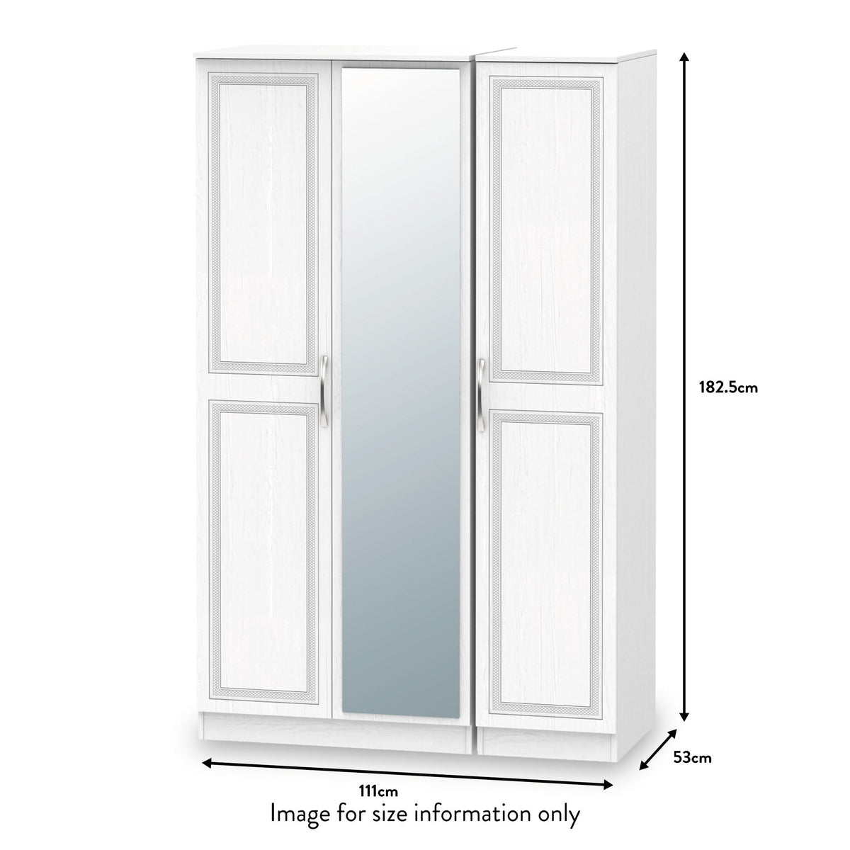 Killgarth 3 Door Mirror Wardrobe