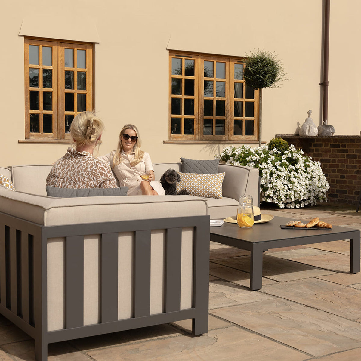 Maze Ibiza Large Corner Sofa Set with Square Table
