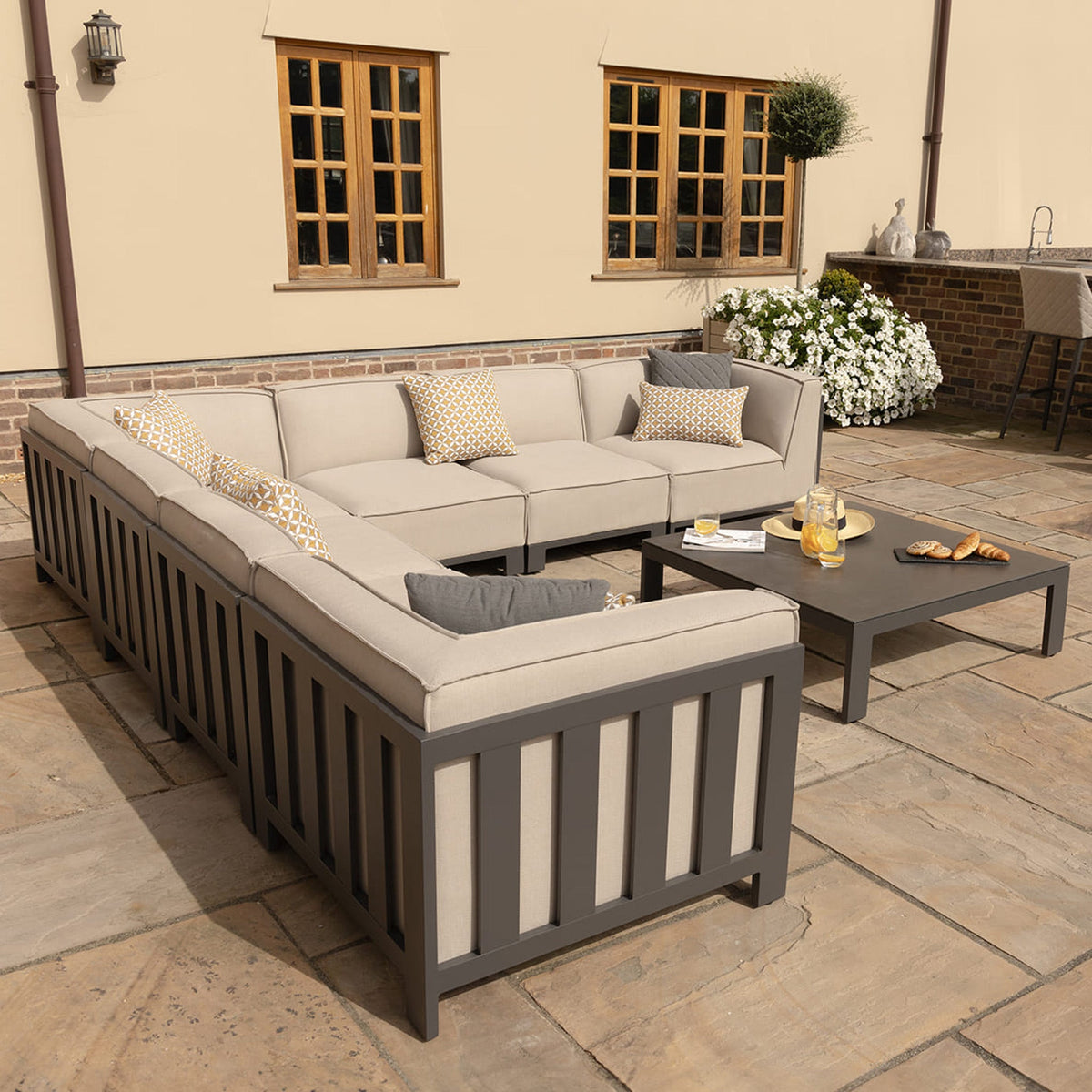 Maze Ibiza Large Corner Sofa Set with Square Table
