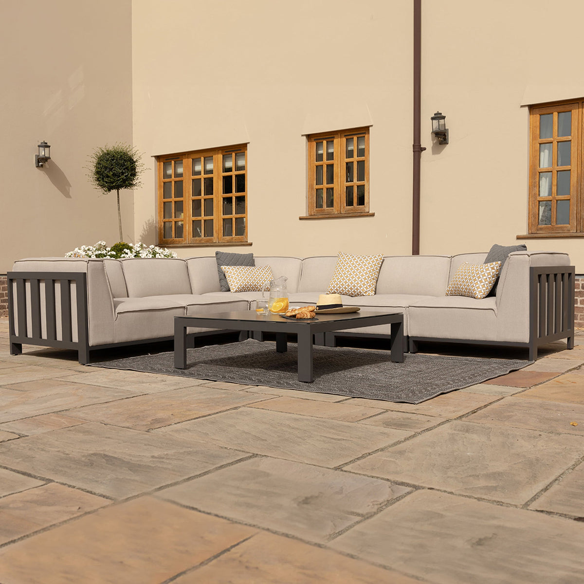 Maze Ibiza Medium Corner Sofa Set With Square Table