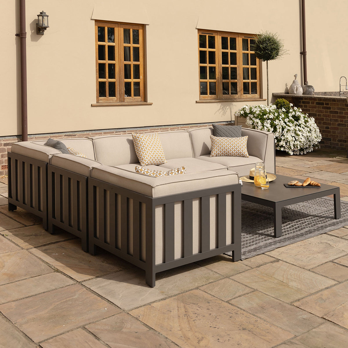 Maze Ibiza Medium Corner Sofa Set With Square Table