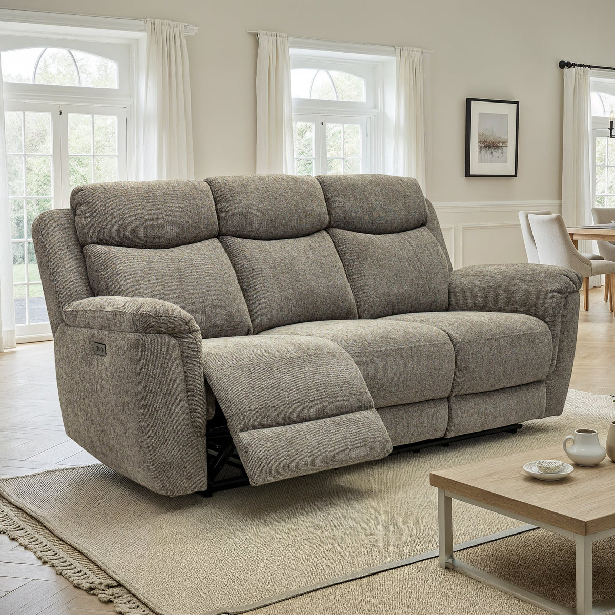 Hadlow Power Recliner 3 Seater Sofa with Console