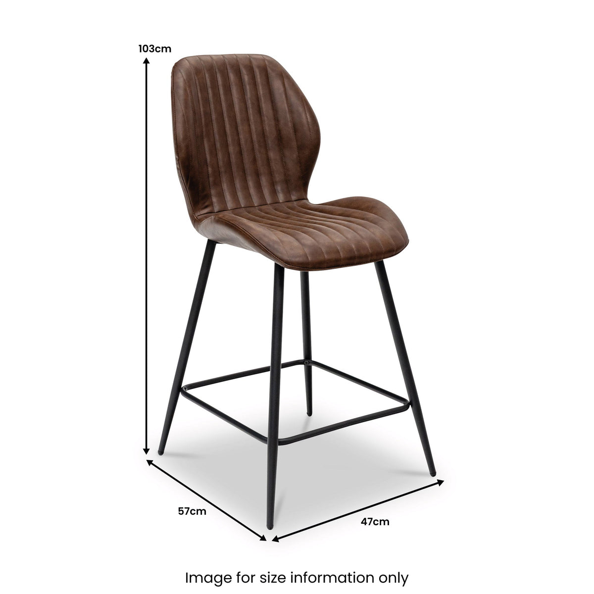 Aubette Faux Leather Bar Stool