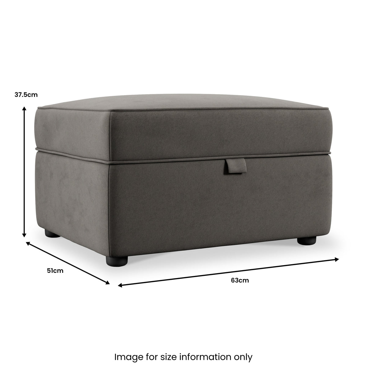 Edison Velvet Storage Footstool