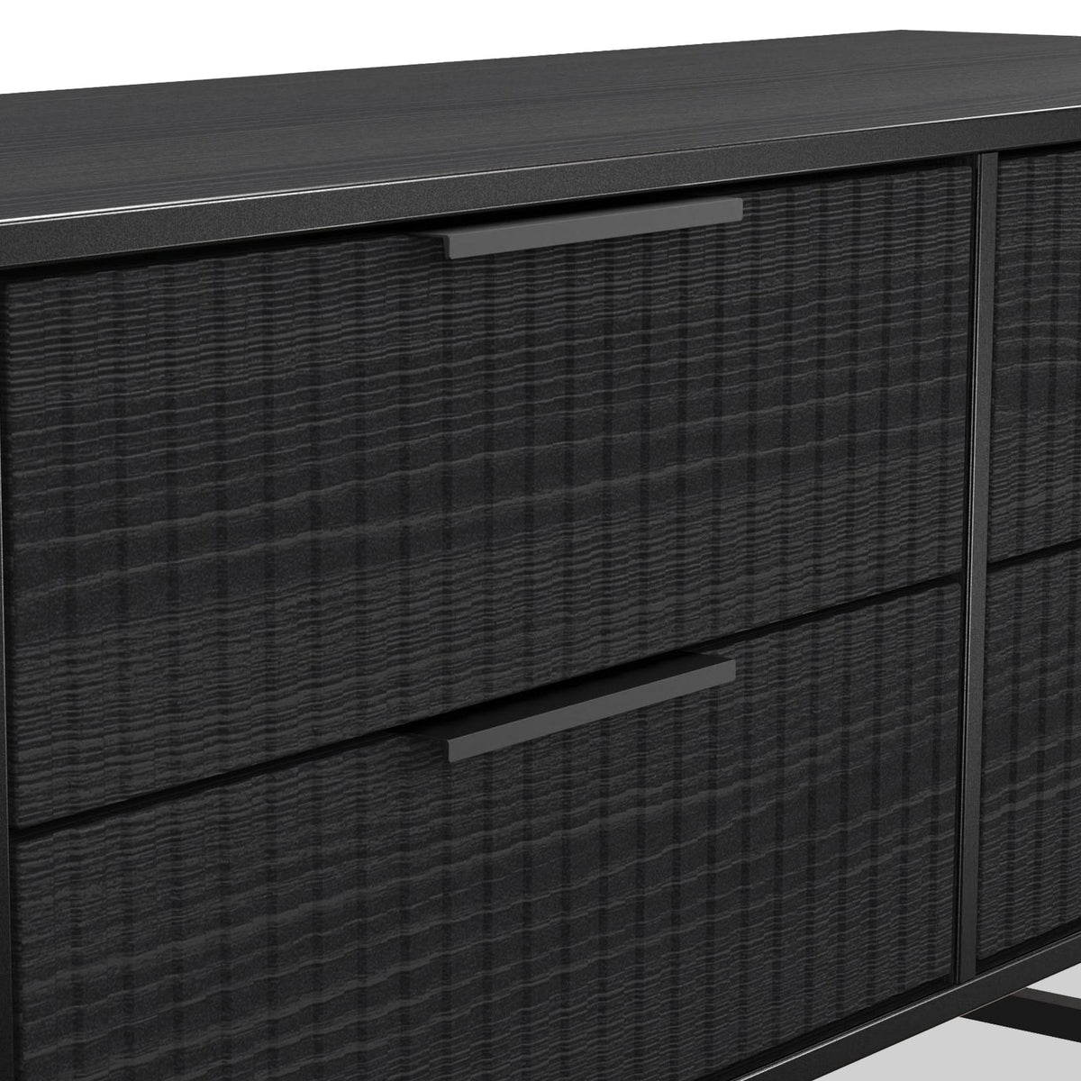 Callo Fluted 4 Drawer Low Storage Unit