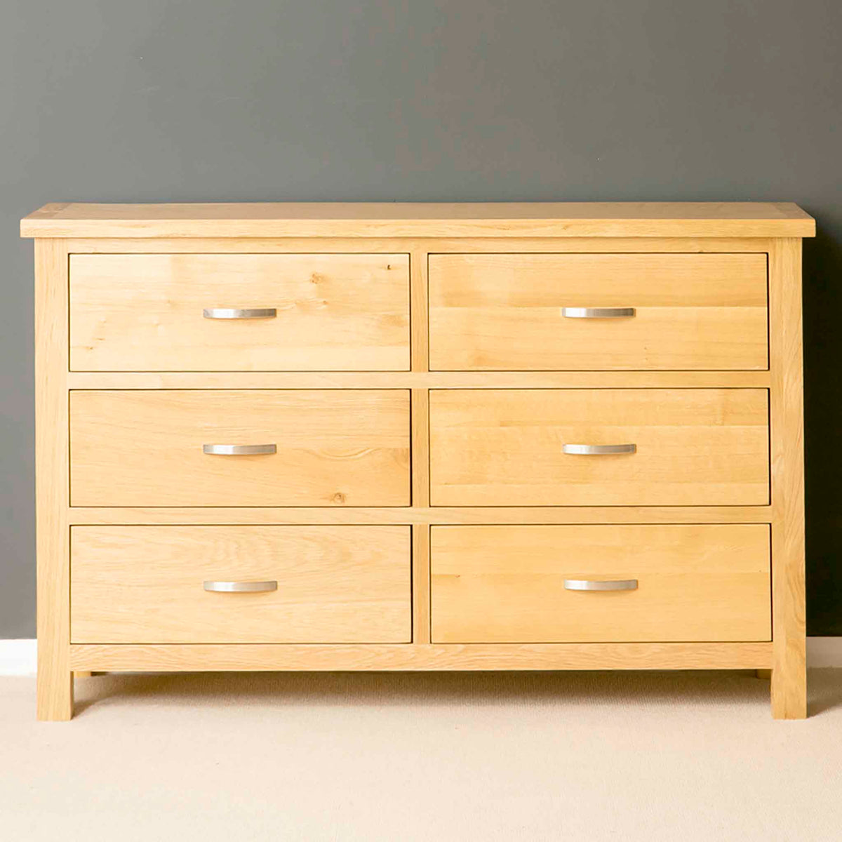 London Oak 3+3 Drawer Chest