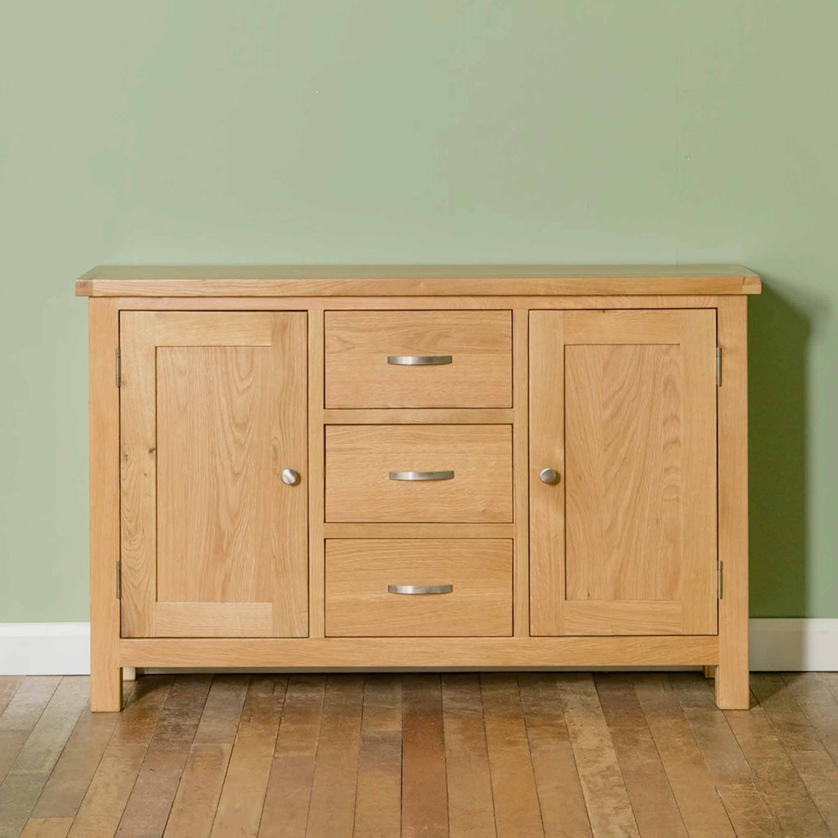 London Oak 3 Drawer Sideboard