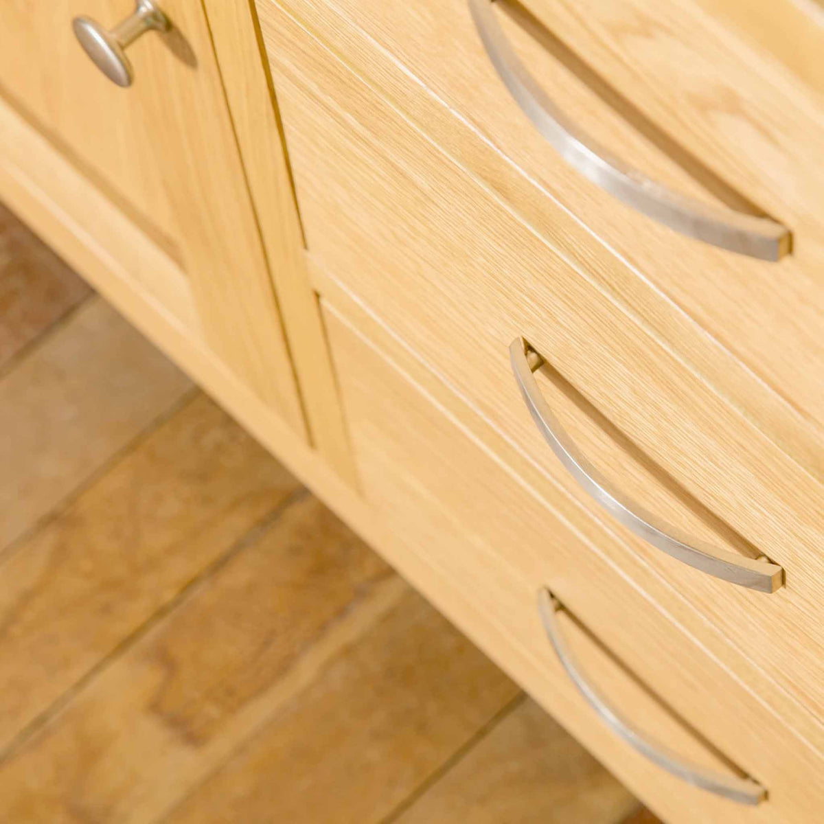 London Oak 3 Drawer Sideboard