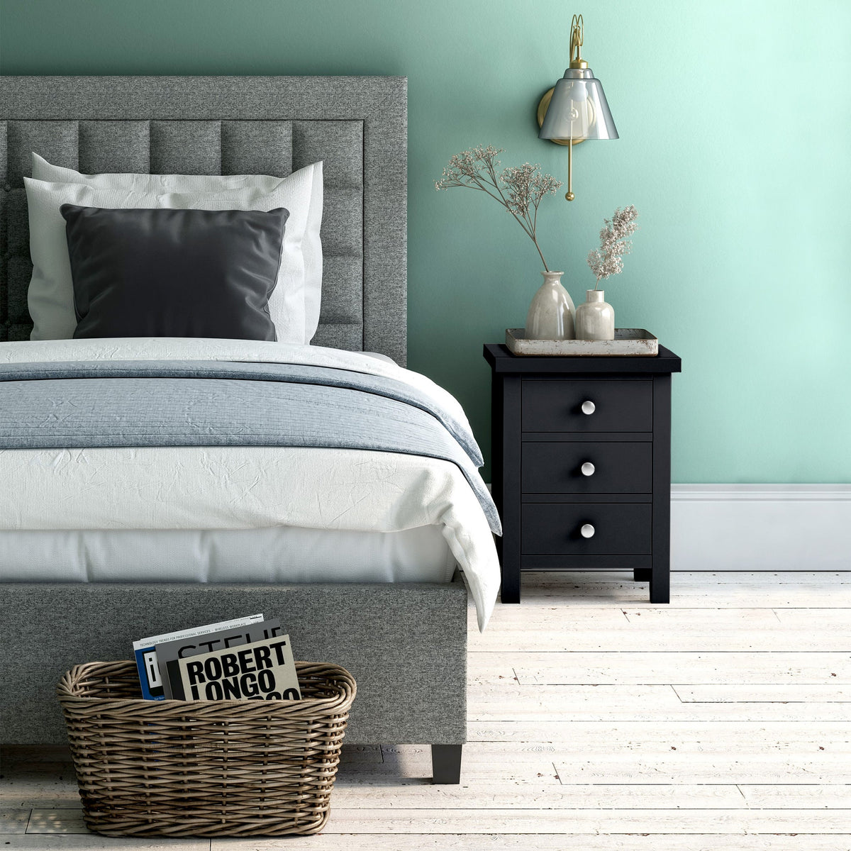 Cornish 3 Drawer Bedside Table