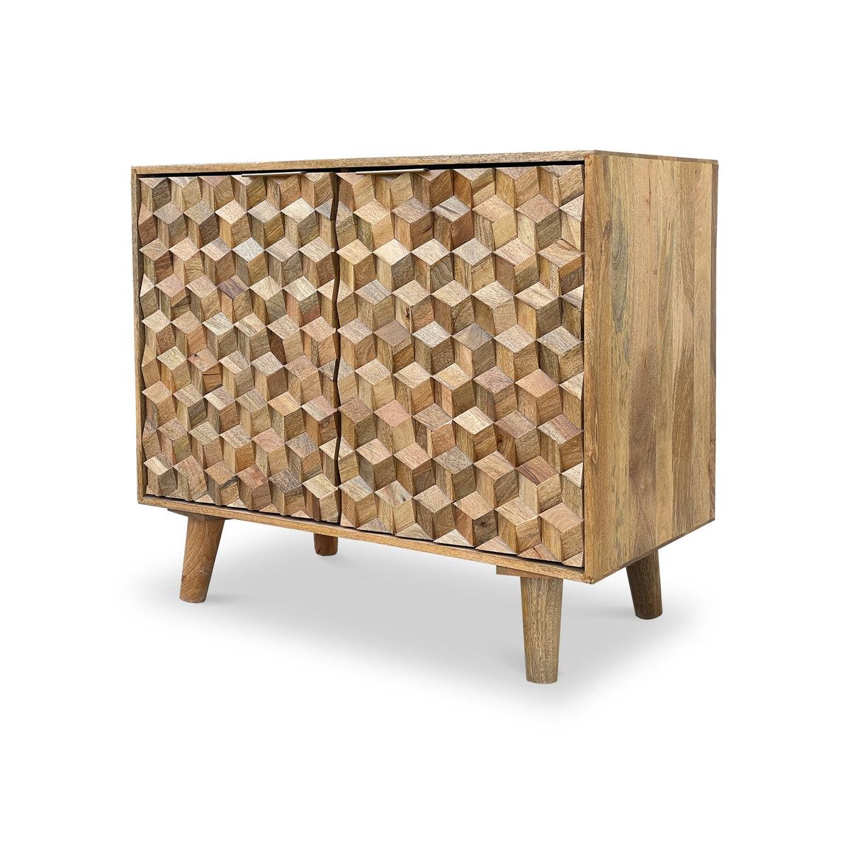 Enzo Geometric Mango Wood 2 Door Sideboard