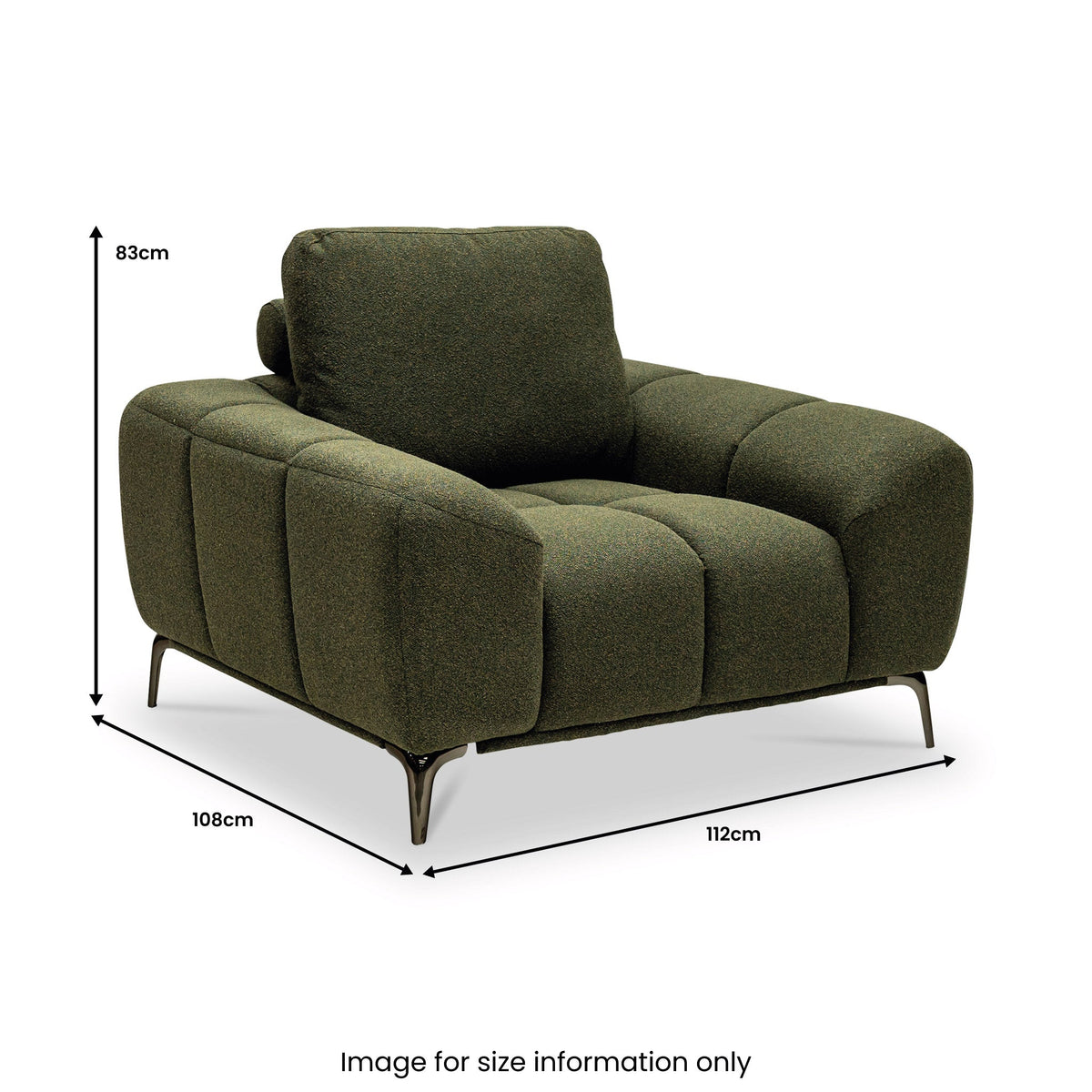 Noelle Textured Fabric Armchair