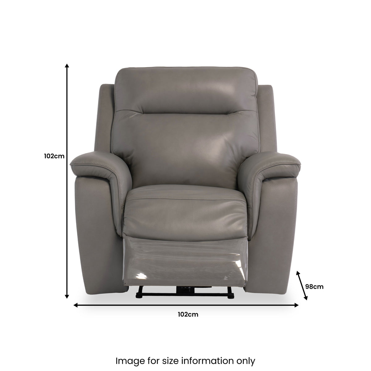 Walter Grey Leather Power Reclining Armchair