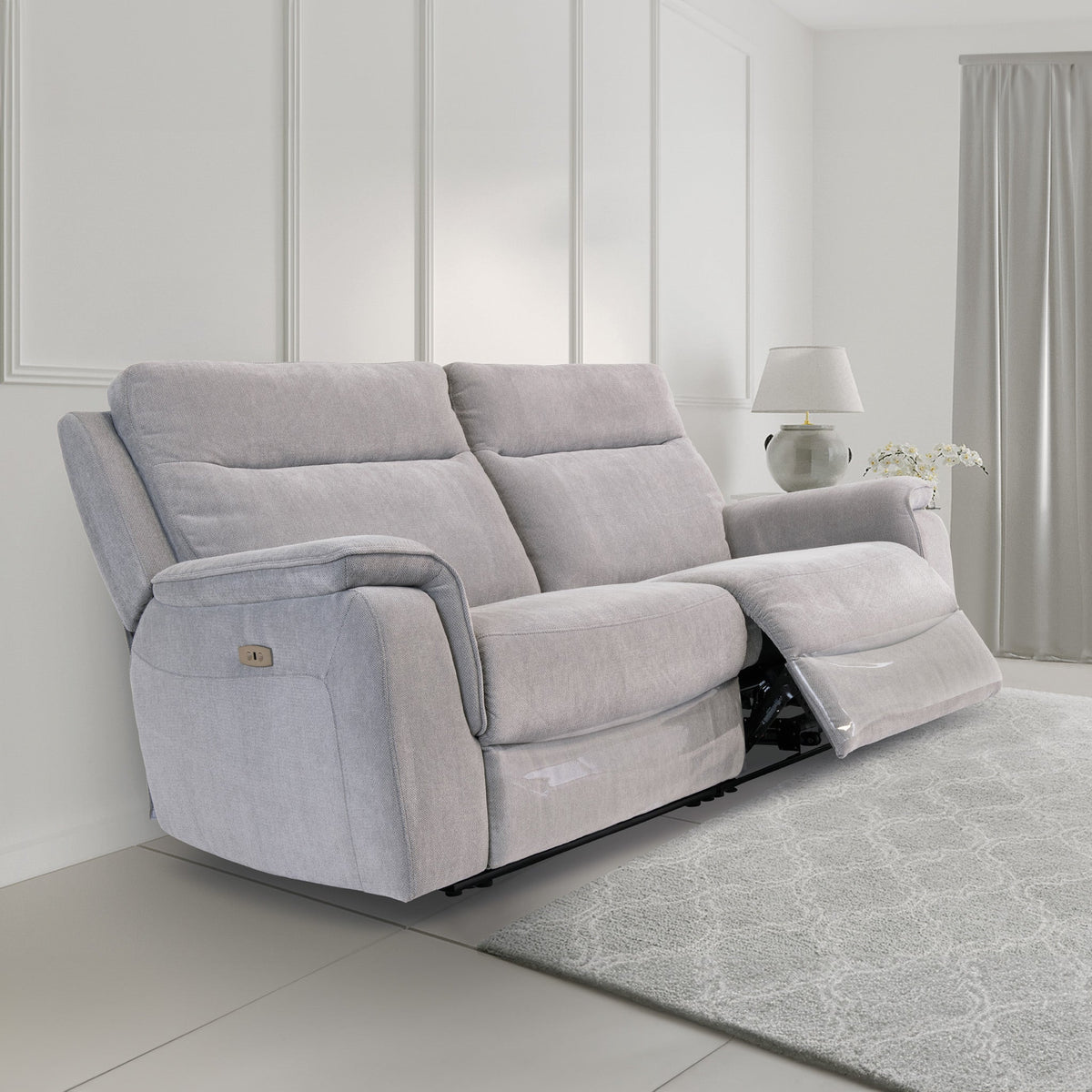 Weston Fabric Power Reclining 3 Seater Sofa