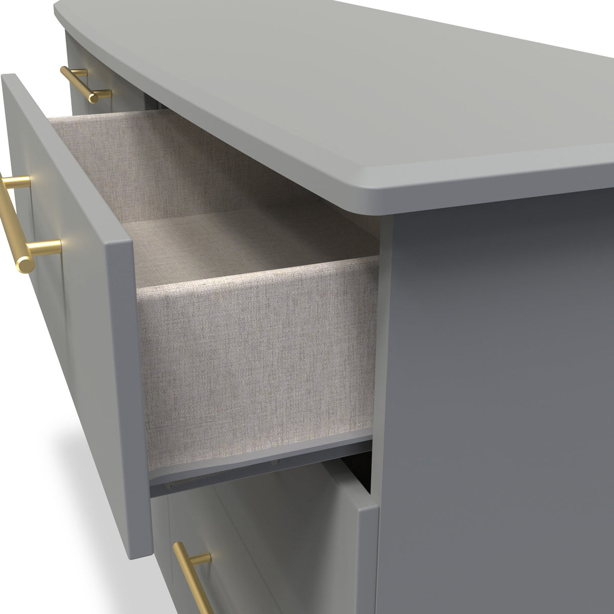 Bramham Grey 6 Drawer Wide Chest