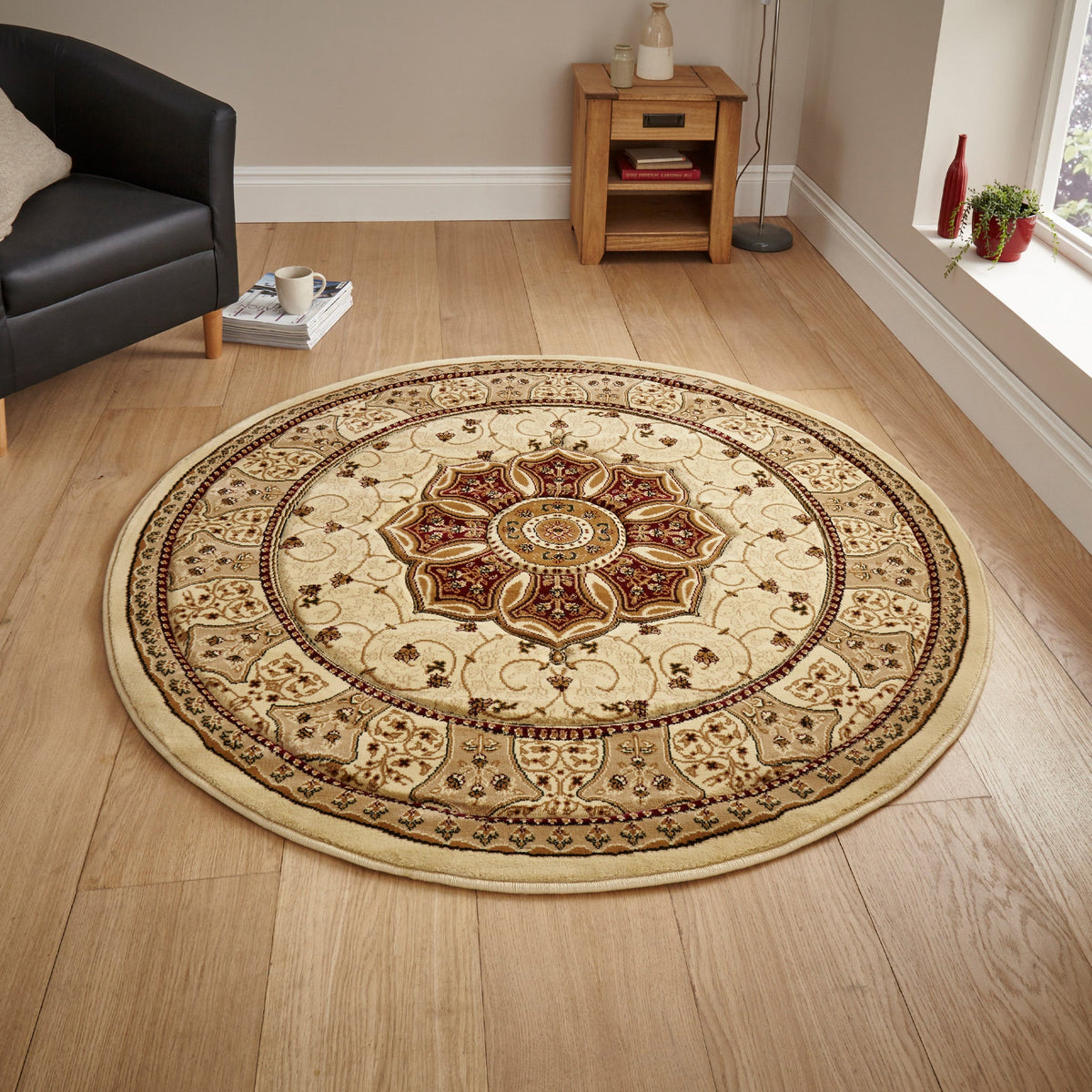 Holden Oriental Stain Resistant Circular Rug