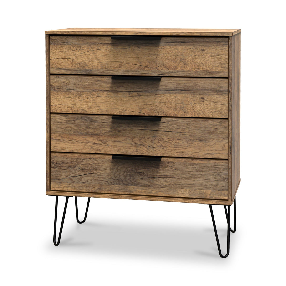 Moreno Rustic Oak 4 Drawer Chest