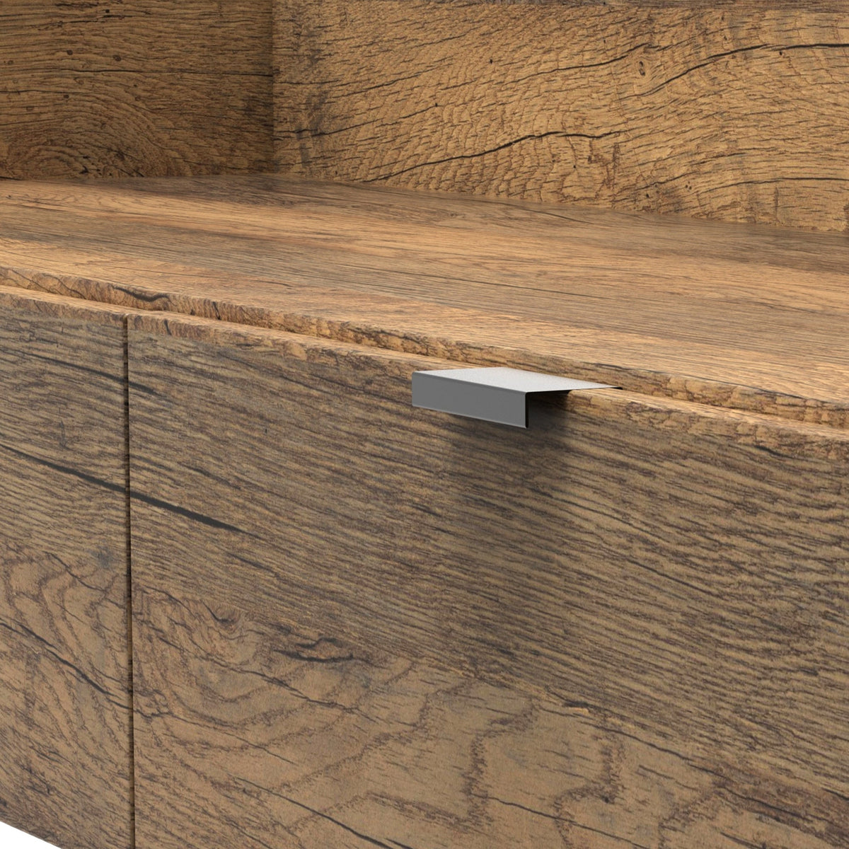 Moreno Rustic Oak Media Console Unit
