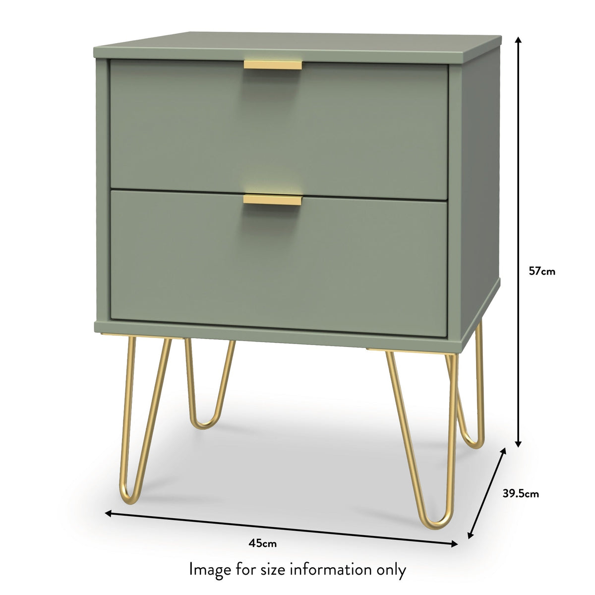 Moreno 2 Drawer Bedside